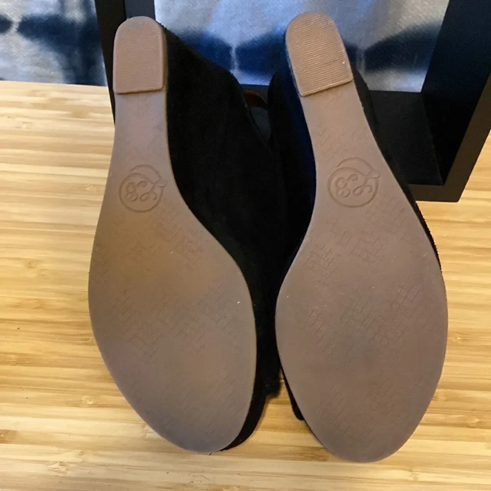 Lucky Brand suede platform wedge